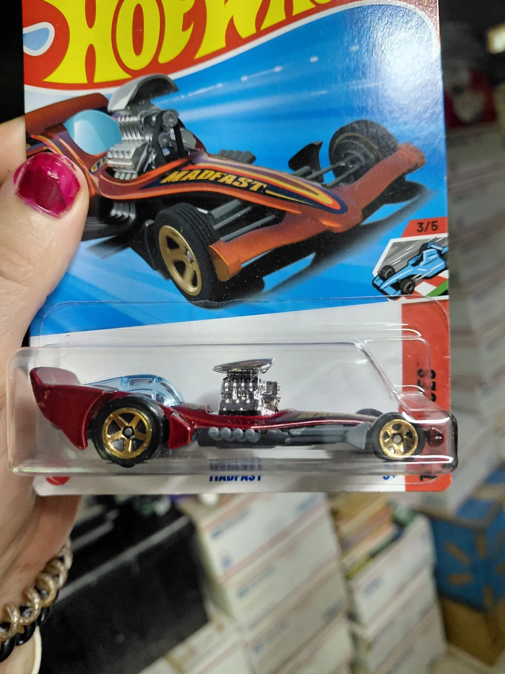 Hot Wheels Madfast die-cast vehicle from the 2025 Mainline collection (Track Ace